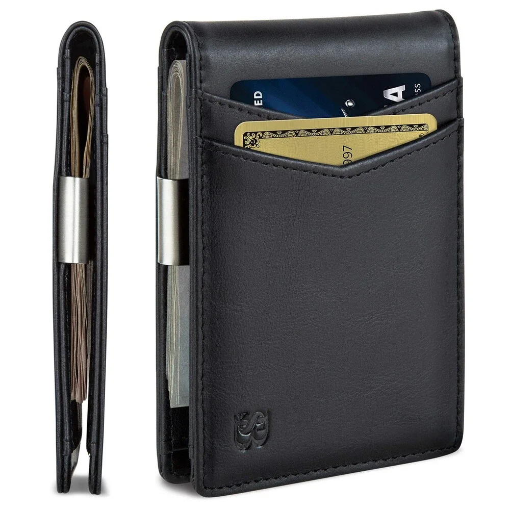 SERMAN Men's Charcoal Black BRANDS Money Clip Wallet CHARCOAL BLACK TRANSFORMER